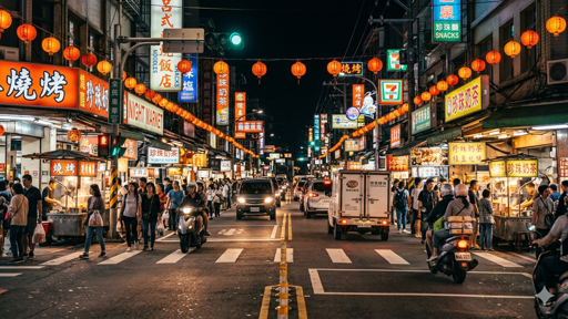 Neon night market preview